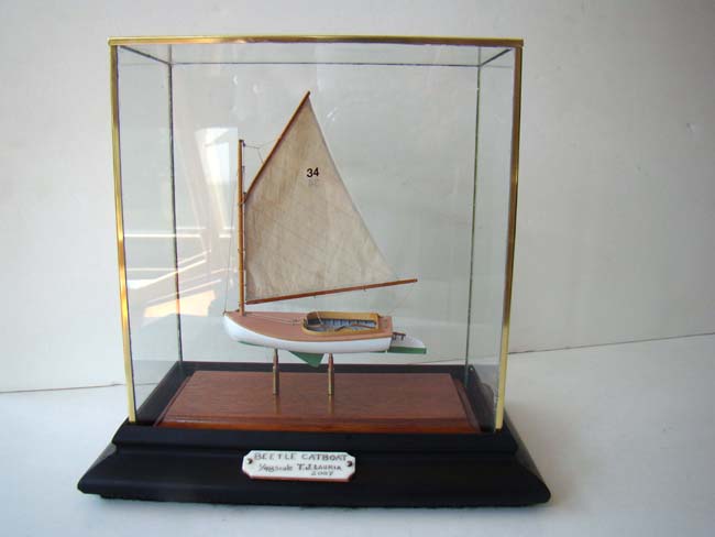 A 1:48 scale model of a circa 1921 Beetle Catboat made by Thomas Lauria — image 2